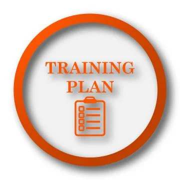 Training plan icon. Internet button on white background.. Stock Illustration