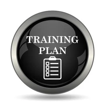 Training plan icon. Internet button on white background. . Stock Illustration