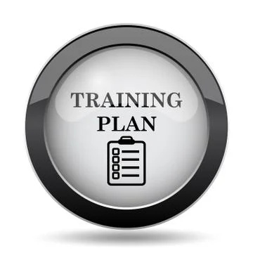 Training plan icon. Internet button on white background.. Stock Illustration