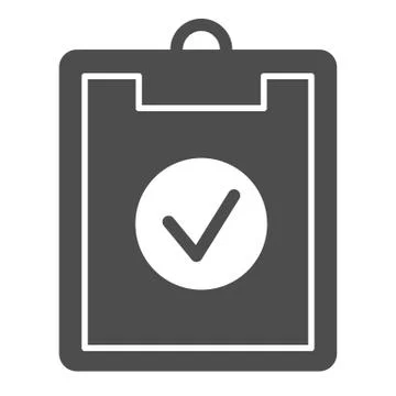 Training plan line and solid icon. Schedule or sport program board with approved Stock-Illustration