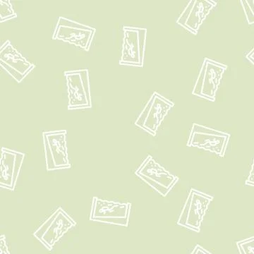 Training in the pool line vector seamless pattern Stock Illustration