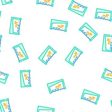 Training in the pool vector seamless pattern Stock Illustration