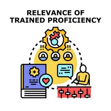 Training proficiency development managing skills and education 스톡 일러스트
