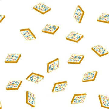 Training program isometric icon seamless pattern Stock Illustration