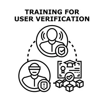 Training program for secure user verification identity management Stock Illustration