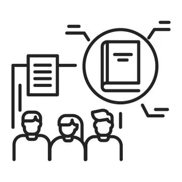 Training programs black line icon. Educational program tailored specifically  스톡 일러스트