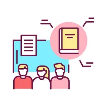 Training programs color line icon. Educational program tailored specifically  Illustrazione stock