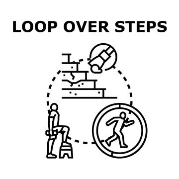 Training for progress and overcoming challenges concept Stock Illustration