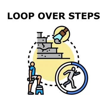 Training for progress and overcoming challenges concept Stock Illustration