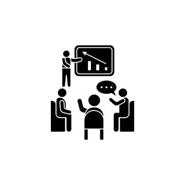 Training question charts icon. Simple business indoctrination icons for ui and Stock Illustration