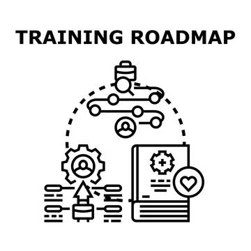 Training roadmap developing career path progress イラスト素材