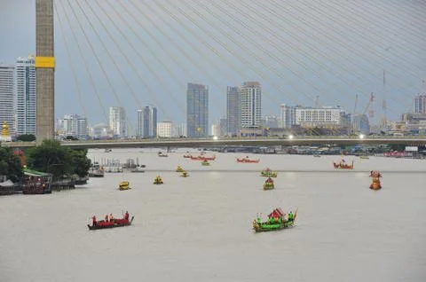 The training of the Royal Barges Procession Foto stock