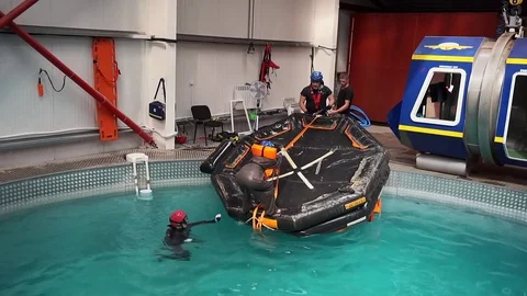 Training salvation on the water  Video stock 83930184