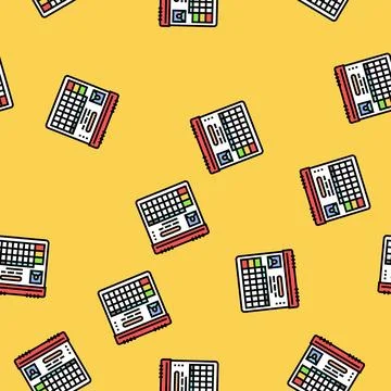 Training schedule motivation vector seamless pattern Stock Illustration