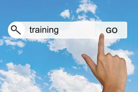 Training on search toolbar Stockillustratie