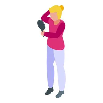 Training self esteem icon, isometric style Stock Illustration