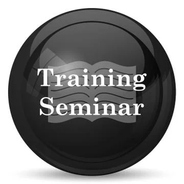Training seminar icon. Internet button on white background.. Stock Illustration