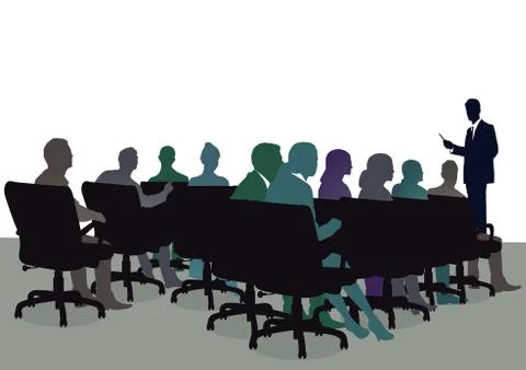 Training seminar, informing Stock Illustration