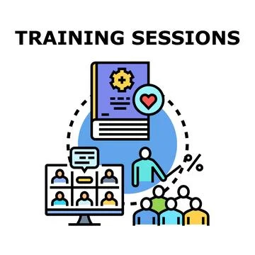 Training sessions and education program development イラスト素材