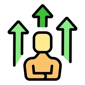 Training skill up icon vector flat Illustrazione stock