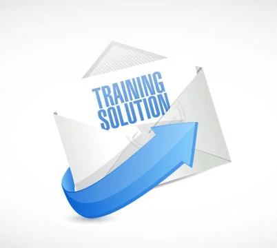 Training Solution mail sign concept Stock Illustration
