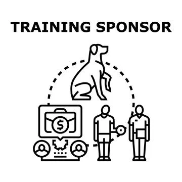 Training sponsor program funding partnership concept Illustration
