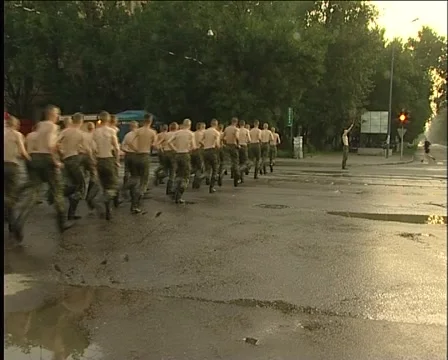 Training on the street Stockbeeldmateriaal 3912805