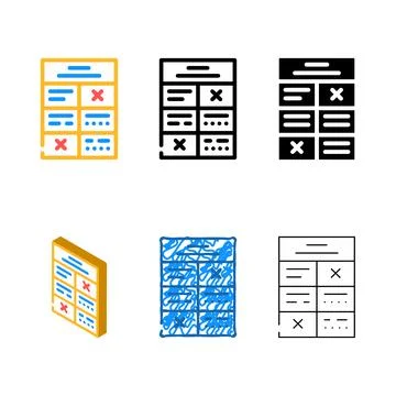 Training styles program color icon vector Illustrazione stock