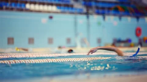 Training, swimming pool Stock Footage 22075672