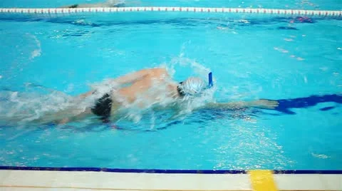 Training, swimming pool Stock Footage 22145126