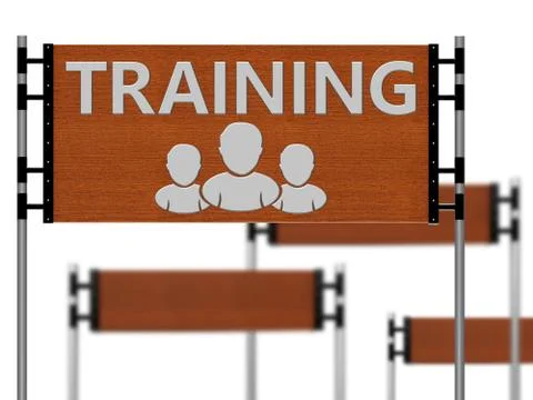 Training team Stock Illustration