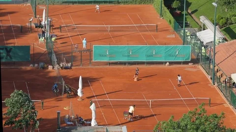 Training in tennis camp Stock Footage 89161883