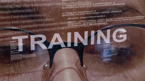 Training text on female software developer Stock Footage 107970448