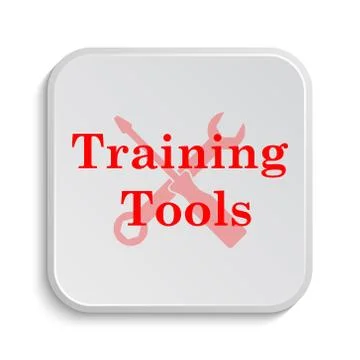 Training tools icon. Internet button on white background.. Stock Illustration
