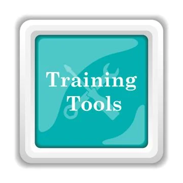 Training tools icon. Internet button on white background.. Stockillustratie