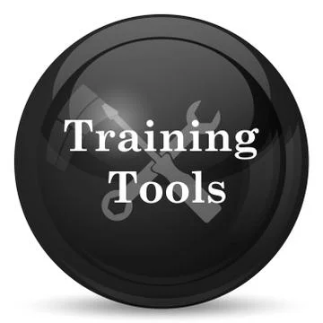 Training tools icon. Internet button on white background.. 스톡 일러스트