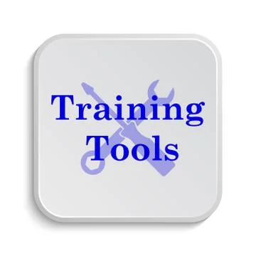 Training tools icon. Internet button on white background.. Stockillustratie