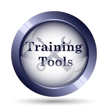 Training tools icon. Internet button on white background.. Stock Illustration