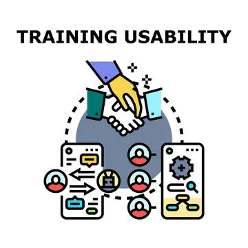 Training usability concept for collaborative development 库存插图