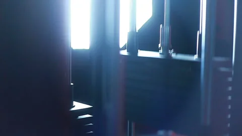 Training weights at work. Video stock 91624724