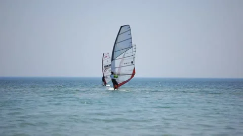 Training for windsurfing Stock Footage 10861066