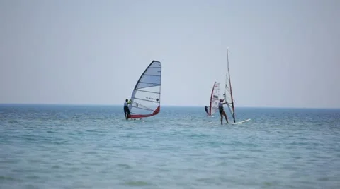Training for windsurfing Stock Footage 10861068