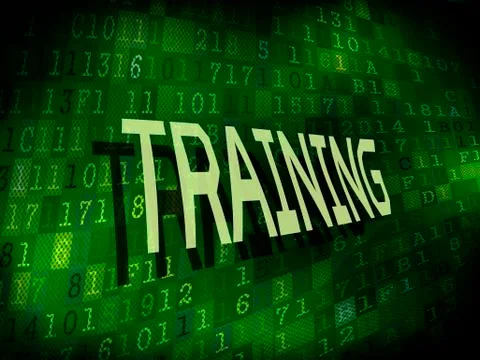 Training word isolated on digital background Stock Illustration