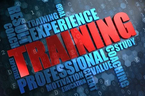 Training. Wordcloud Concept. Stock Illustration