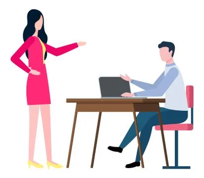 Training at Work Controlling Supervisor, Brokers Illustrazione stock