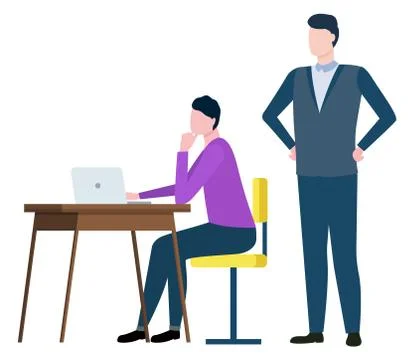 Training at Work Controlling Supervisor, Brokers 스톡 일러스트