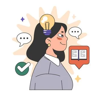 Training workshop. Interactive training process. Professional development. Stock Illustration