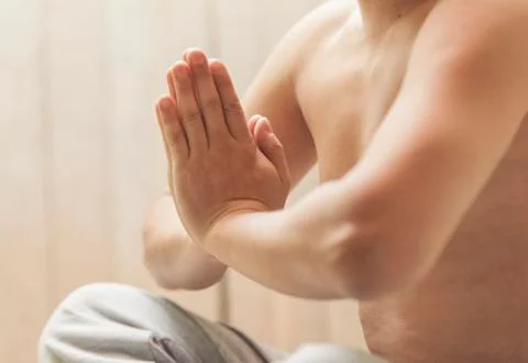 Training of the yogi Stock Photos