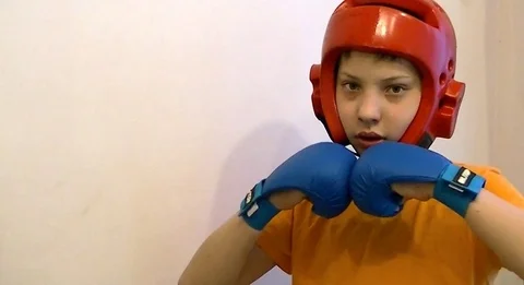 Training of a young boxer Stock Footage 73799430