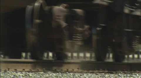 TrainOverTracks tilt Stock Footage 400841